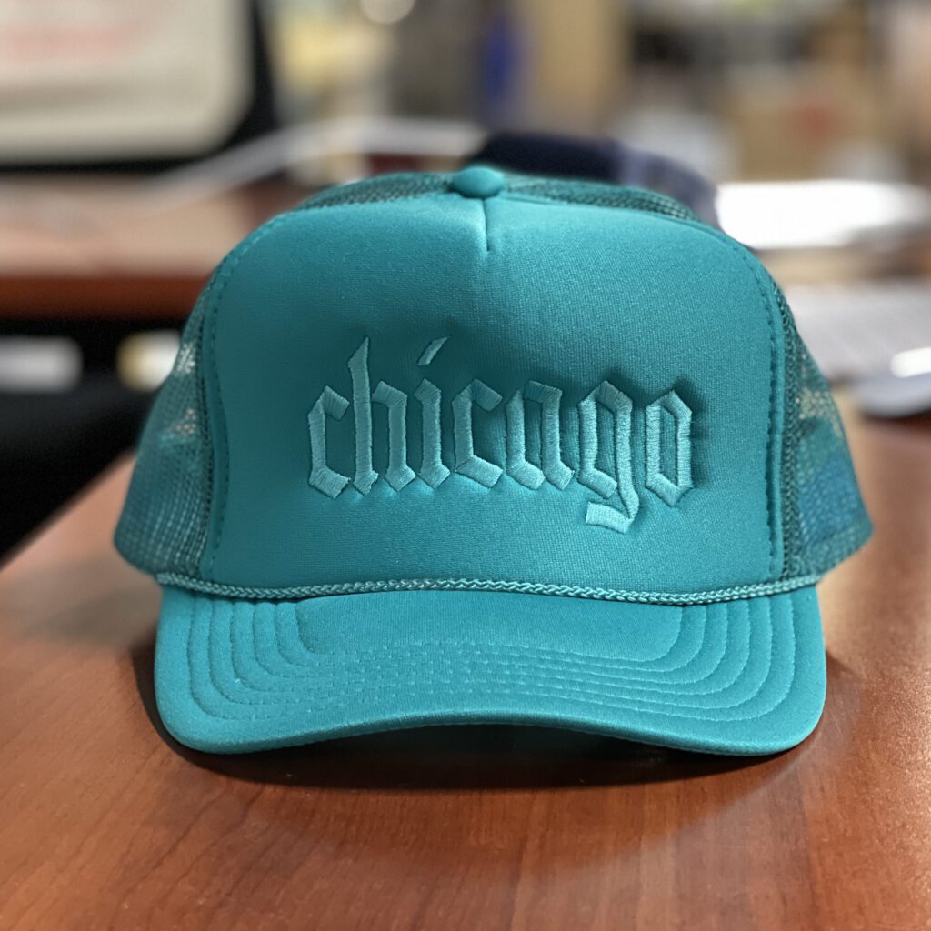 Technique Embroidery Foam Trucker With Chicago Design