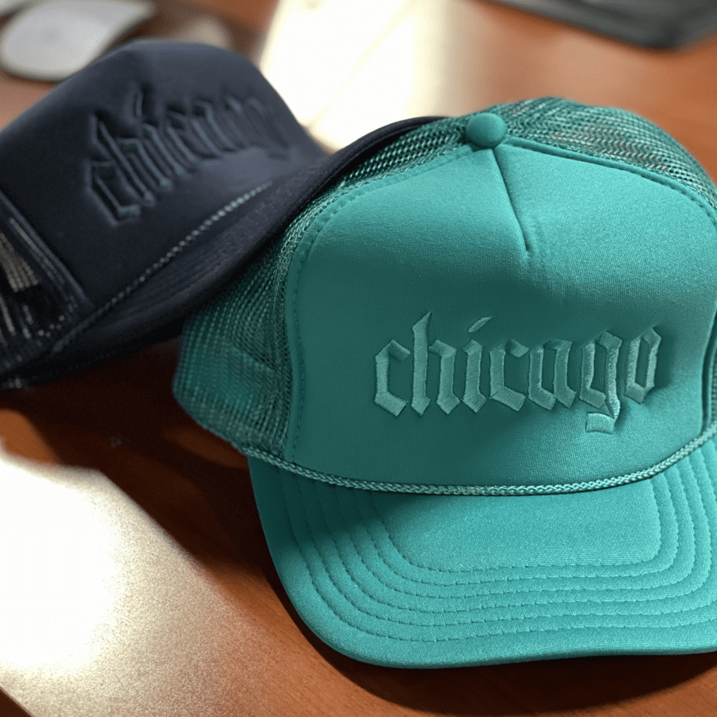 Chicago Monochrome Custom Embroidered Foam Trucker Hat