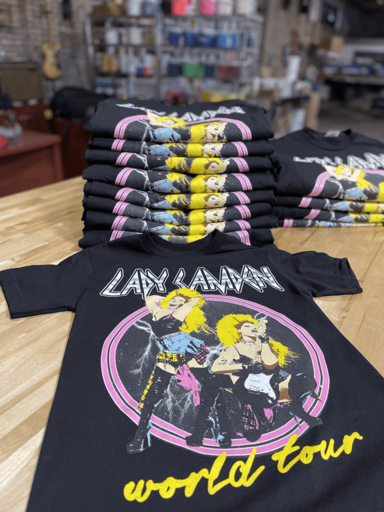 Band Shirt Screen Printed by Technique Embroidery in Chicago