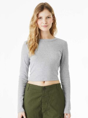 Women's Micro Rib Long Sleeve Baby Tee