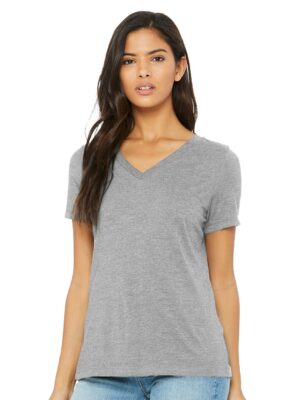 Women's Relaxed Heather CVC V-Neck Tee