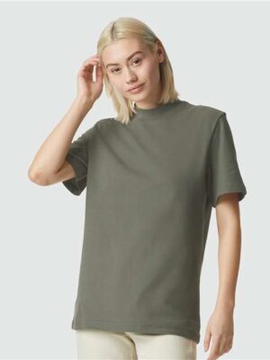 Unisex Pique Mockneck Tee - 1PQ
