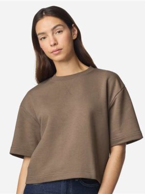 Women's French Terry Mid-Length Boxy Top - FTCB0