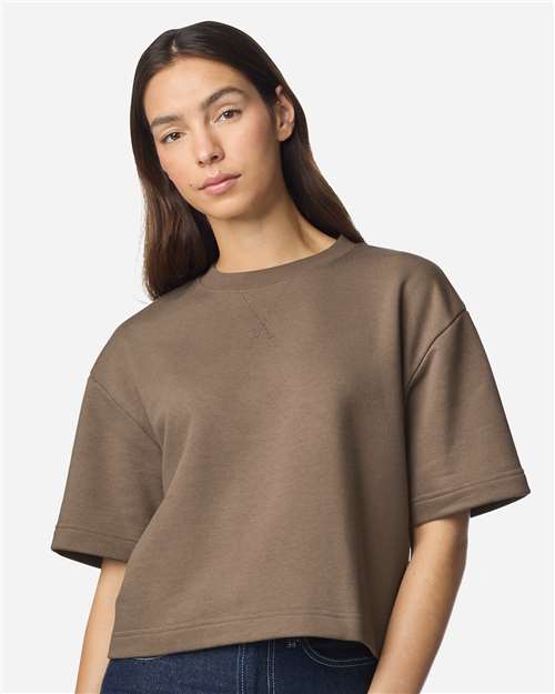 Women's French Terry Mid-Length Boxy Top - FTCB0