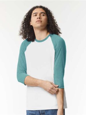 Unisex CVC Three-Quarter Sleeve Tee - 2003CVC